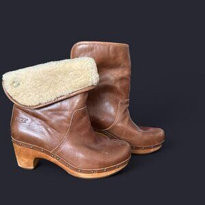 UGG Women's Brown and Tan Clogs